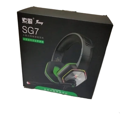 Sony Ericsson Jay SG7: RGB Gaming Wired Headphones USB Mic Noise Cancelling Over-Ear Headphones With Mic