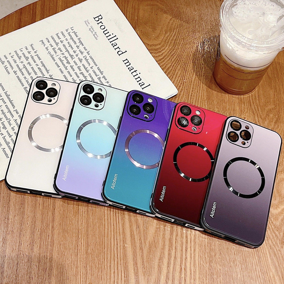 Glossy Gradient iPhone Case - Purple Blue