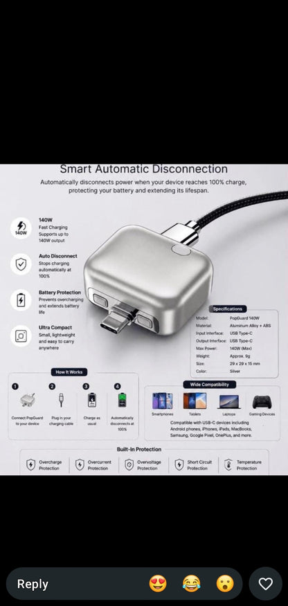 PopGuard 140W Automatic Charging Disconnector