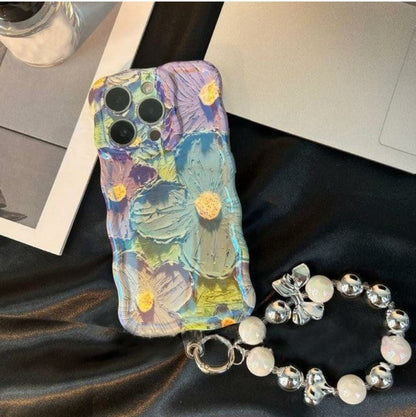 Flower Pattern Case With Chain